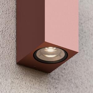 Lucande Aplică de exterior cu LED Tavi, maro ruginiu, aluminiu, sus/jos, Maro / Rugină, Metal, Modern, Priză de perete sus / jos