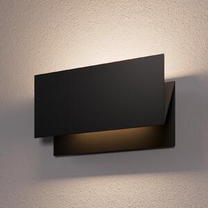 Lucande LED lampă de perete pentru exterior Meja, negru, metal, IP54, Negru, Metal, Modern