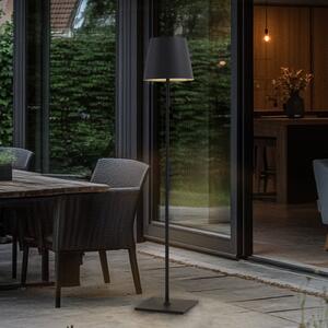 Lucande lumina patio Andrei, gri, 150cm inaltime, IP54, E27, Gri, Aluminiu, Modern