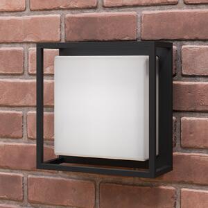 Lucande LED-aparat de iluminat exterior Ilirian, antracit, aluminiu, 25 cm, Negru, Aluminiu, Modern