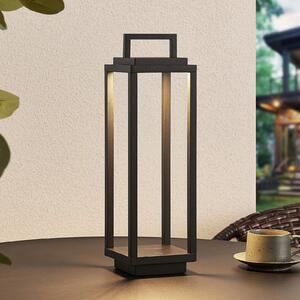 Lucande LED pentru exterior Mirina, negru, baterie reîncărcabilă, variator, reglabil, Negru, Metal, Modern