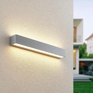 Lucande Lampa LED de exterior Lengo 50 cm argintiu sus/jos 3.000 K, Metalic, Aluminiu, Modern