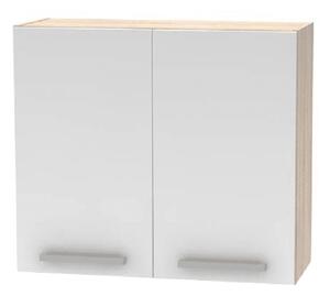 Dulap superior 2DV, stejar sonoma/alb, NOVA PLUS NOPL-014-OH