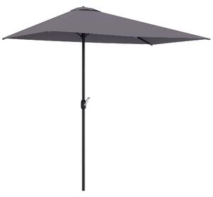 Outsunny Copertină de Perete Semicirculară Gri, cu Manivelă, Design Spațiu-Eficient pentru Terasă și Grădină, Φ270x245cm | Aosom Romania