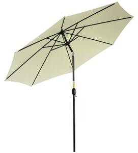 Outsunny Umbrelă de Grădină Înclinabilă, cu Manivelă și Tijă Demontabilă, din Metal și Poliester, Ø295x250 cm, Albastru | Aosom Romania