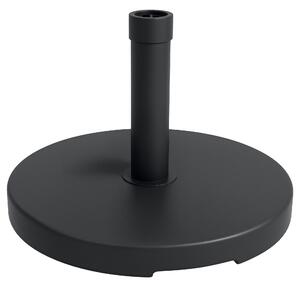 Outsunny Bază pentru Umbrelă de Grădină din HDPE și Ciment cu Manivelă Integrată, Ø46,5x31 cm, Negru | Aosom Romania