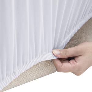 Husă elastică pentru canapea, poliester jersey, alb