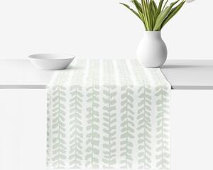 Goldea napron de masă 100% bumbac - frunze scandinave 20x120 cm