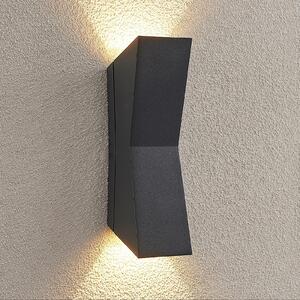 Lucande Maniela LED pentru exterior, sus/jos, Negru, Metal, Modern
