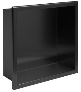 RAFT BAIE INCASTRAT PERETE 30x30 black matt