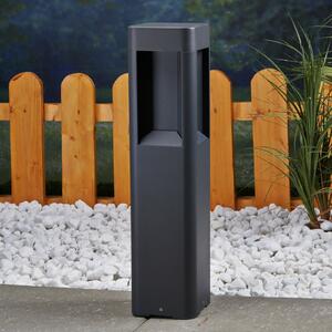 Lucande lampă cu soclu Annika, antracit, metal, 50 cm, Negru, Metal, Modern