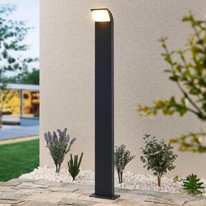 Lucande Bornă luminoasă LED Tinna, 100 cm, antracit, IP65, Negru, Aluminiu, Modern
