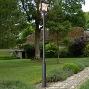 Lucande lumina de exterior Dunia, antracit, metal, înălțime 220 cm, reglabil, Negru, Metal, Modern
