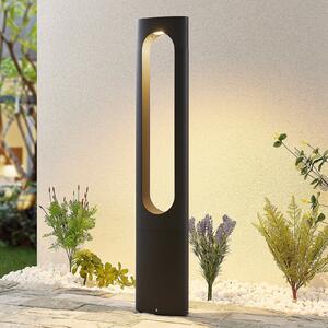 Lucande bornă luminoasă LED Fenti, 90 cm, antracit, aluminiu, Negru, Metal, Modern