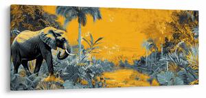 Tablou - Elefant în natură (120x50 cm)