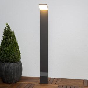 Lucande Bornă luminoasă LED Nevio, antracit, metal, 100 cm, Negru, Metal, Modern