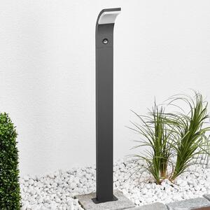Lucande Timm bornă luminoasă LED pentru proiector, senzor, 100cm, antracit, IP54, Negru, Aluminiu, Modern