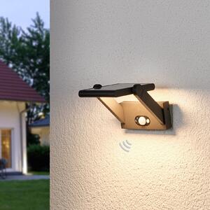 Lucande Aplică LED de exterior Valerian, solară, Negru, Metal, Modern