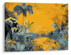 Tablou - Elefant în natură (70x50 cm)