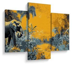 Tablou - Elefant în natură (90x60 cm)
