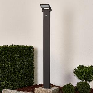 Lucande Lampă LED stâlpișor Marius cu senzor, 100 cm, Negru, Metal, Modern