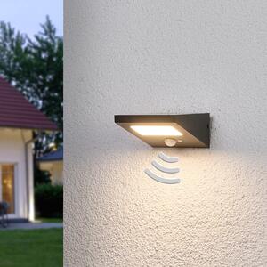Lucande Aplică solară de exterior Felin cu emisie în jos, Gri, Metal, Modern