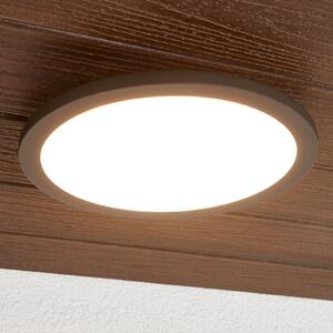 Lucande LED plafonieră de exterior Malena, detector mișcare, IP65, Negru, Aluminiu, Modern