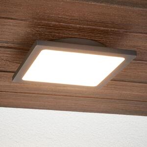 Lucande Lampă LED pentru exterior Mabella, 23 cm, senzor, IP65, Negru, Aluminiu, Modern
