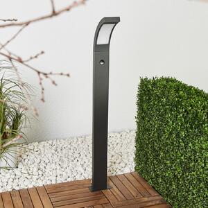 Lucande Bornă luminoasă LED Juvia, 100 cm, detector de mișcare, IP54, Negru, Aluminiu, Modern