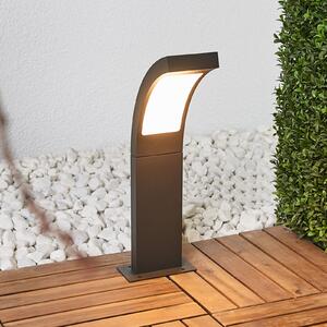 Lucande Lampă cu soclu LED Juvia, 40 cm, antracit, IP54, Negru, Aluminiu, Modern