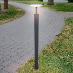 Lucande bornă luminoasă LED Fenia, 100 cm, antracit, IP65, Negru, Aluminiu, Modern
