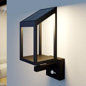 Lucande Timeo aplică LED solară de exterior, Negru, Metal, Modern