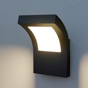 Arcchio LED lampă de perete pentru exterior Advik, IP65, antracit, metal, Negru, Aluminiu, Modern
