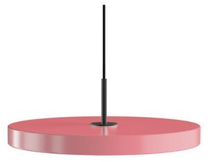Lampă suspendată Asteria Plus, Ø 43 cm, roz deschis/negru