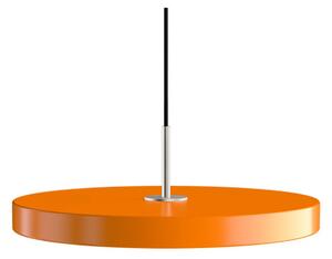 Lampa suspendată Asteria Plus, Ø 43 cm, portocaliu/oțel