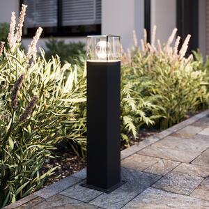 Lucande Keke lampă cu soclu, înălțime 50 cm, antracit, aluminiu, reglabil, Negru, Metal, Modern