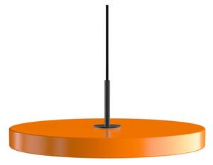 Lampa suspendată Asteria Plus, Ø 43 cm, portocaliu/negru