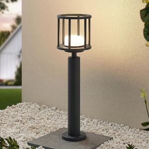 Lucande Berenike 60 cm bornă luminoasă, gri închis, metal, GX53, reglabil, Gri, Aluminiu, Modern