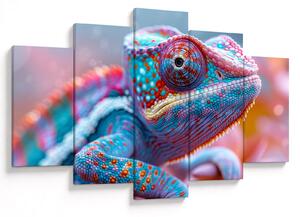 Tablou - Cameleon colorat (150x105 cm)