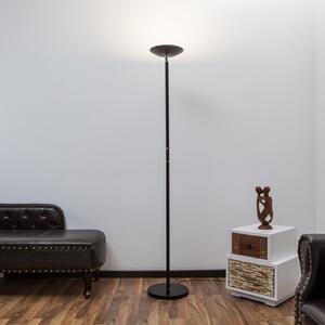 Lindby Lampadar LED Malea, negru, metal, dimabil, 180 cm, reglabil, Negru, Camera de zi / sufragerie, Metal, Modern