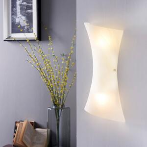 Lindby Aplică de perete Ebba, înălțime 39 cm, alabastru alb, sticlă, reglabil, Alb, Hol, Metal, Modern