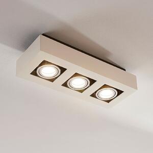 Arcchio Spot Vince, 36 cm, 3 becuri, alb/cromo, GU10, reglabil, Alb, Hol, Aluminiu, Modern