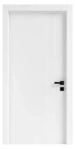Usa Interior din MDF Novo Doors NDF65 LUX PREMIUM SOFT TOUCH, Cadru din Lemn Masiv, KIT COMPLET, Toc Reglabil de 10 CM INCLUS, Plinta pe Ambele Parti (Dimensiune: 60 cm, Toc: Reglabil 10 cm, Maner: Rotund argintiu crom)