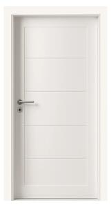 Usa Interior din MDF Novo Doors NDF01 LUX PREMIUM SOFT TOUCH, Cadru din Lemn Masiv, KIT COMPLET, Toc Reglabil de 10 CM INCLUS, Plinta pe Ambele Parti (Dimensiune: 60 cm, Toc: Reglabil 10 cm, Maner: Rotund argintiu crom)