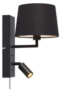 Lampă de perete Markslöjd, Negru, dormitor, Metal