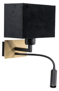 Lampă de perete Euluna, Harry, Negru, Camera de zi, Metal, Modern