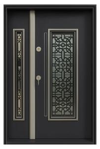 Usa metalica dubla de exterior cu izolatie si vizor Novo Doors NDS1001, Din compozit, 2 yale, Kit complet, Pentru case (Sens deschidere: Stanga)