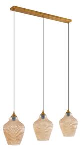 Lustră Pendul Lindby, Drakar, reglabil, Bej, Bucătărie, Sticlă, Vintage