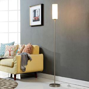 Lindby Vinsta lampadar, înălțime 153 cm, alb, sticlă, metal, Alb, Camera de zi / sufragerie, Sticlă, Modern