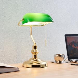 Lindby Lampă de masă Milenka, alamă, înălțime 39cm, metal, Auriu / Alamă, Camera de zi / sufragerie, Metal, Antichitate